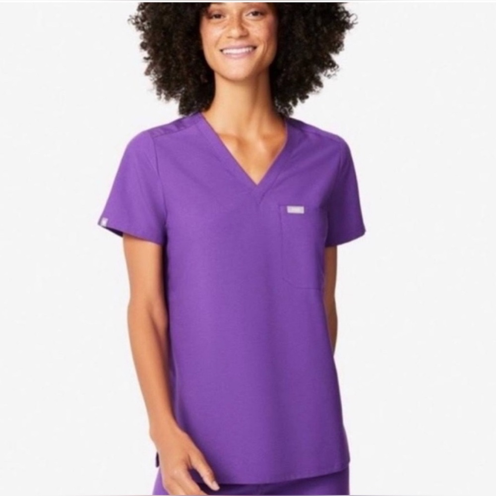 FIGS Small - Ultra Violet Catarina™ - One-Pocket Scrub‎ Top Technical Collection